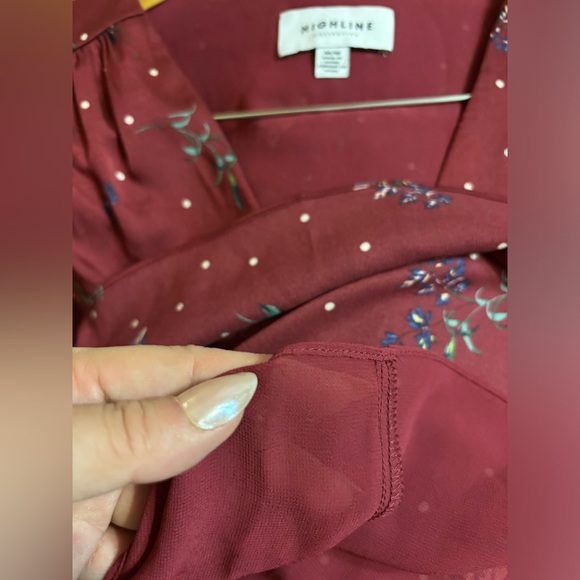 TENTREE HIGHLINE COLLECTIVE Floral V-Neck Faux Wrap Dress - Picture 10 of 10